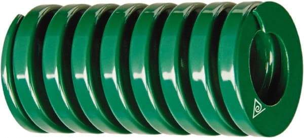 Associated Spring Raymond - 2-1/2" Hole Diam, 1-1/2" Rod Diam, 8" Free Length, Green Die Spring - 1423 Lb Max Deflection, 3.9409" Max Deflection, Light Duty, Chromium Alloy Steel - Americas Tooling