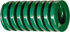 Associated Spring Raymond - 2-1/2" Hole Diam, 1-1/2" Rod Diam, 8" Free Length, Green Die Spring - 1423 Lb Max Deflection, 3.9409" Max Deflection, Light Duty, Chromium Alloy Steel - Americas Tooling