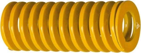 Associated Spring Raymond - 25mm Hole Diam, 12.5mm Rod Diam, 5-1/2" Free Length, Yellow Die Spring - 718 Lb Max Deflection, 1.815" Max Deflection, Extra Heavy Duty, Chromium Alloy Steel - Americas Tooling