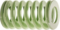 Associated Spring Raymond - 1-1/2" Hole Diam, 3/4" Rod Diam, 4-1/2" Free Length, Light Green Die Spring - 365 Lb Max Deflection, 2.8898" Max Deflection, Ultra Light Duty, Chromium Alloy Steel - Americas Tooling