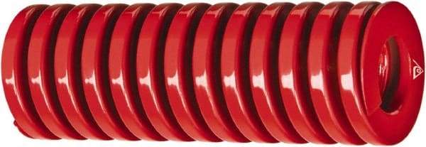 Associated Spring Raymond - 1-1/2" Hole Diam, 3/4" Rod Diam, 2-1/2" Free Length, Red Die Spring - 1565 Lb Max Deflection, 0.9134" Max Deflection, Heavy Duty, Chromium Alloy Steel - Americas Tooling