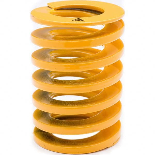 Associated Spring Raymond - 27mm Hole Diam, 13.5mm Rod Diam, 125mm Free Length, Yellow Die Spring - Americas Tooling