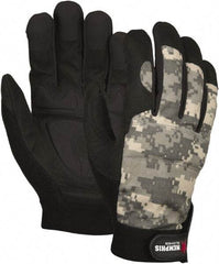 MCR Safety - Size M Synthetic Blend General Protection Work Gloves - For Work & Driver, Uncoated, Hook & Loop Cuff, Camouflage, Paired - Americas Tooling