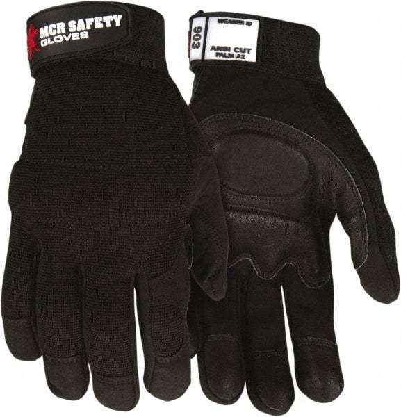 MCR Safety - Size 2XL Synthetic Blend General Protection Work Gloves - For Work & Driver, Uncoated, Hook & Loop Cuff, Black, Paired - Americas Tooling