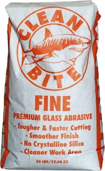 NC Minerals - Fine Grade Angular Crushed Glass - 80 to 100 Grit, 50 Lb Bag - Americas Tooling