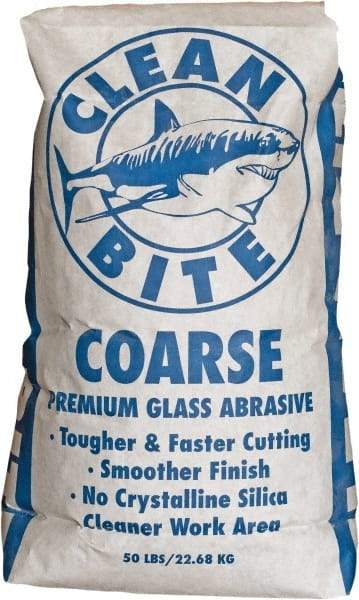 NC Minerals - Coarse Grade Angular Crushed Glass - 20 to 40 Grit, 50 Lb Bag - Americas Tooling