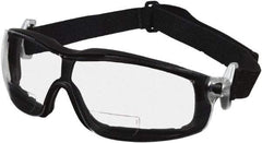 MCR Safety - +2.5, Clear Lenses, Scratch Resistant Magnifying Safety Glasses - Size Universal, Wrap Around, Black Frame - Americas Tooling