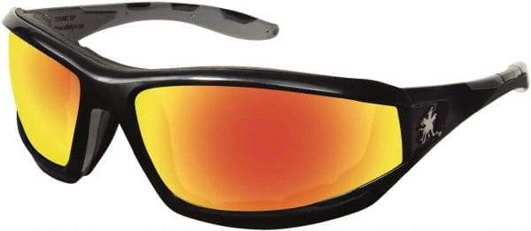 MCR Safety - Fire Mirror Lenses, Framed Safety Glasses - Scratch Resistant, Size Universal, Wrap Around - Americas Tooling