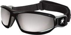 MCR Safety - Silver Mirror Lenses, Framed Safety Glasses - Scratch Resistant, Size Universal, Wrap Around - Americas Tooling