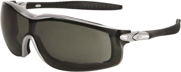 MCR Safety - Gray Lenses, Framed Safety Glasses - Anti-Fog, Scratch Resistant, Size Universal, Wrap Around - Americas Tooling