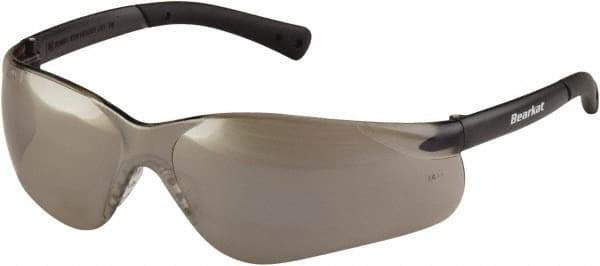 MCR Safety - Silver Mirror Lenses, Frameless Safety Glasses - Scratch Resistant, Size Universal, Wrap Around - Americas Tooling