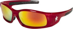 MCR Safety - Fire Mirror Lenses, Framed Safety Glasses - Scratch Resistant, Size Universal, Wrap Around - Americas Tooling