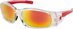 MCR Safety - Fire Mirror Lenses, Framed Safety Glasses - Scratch Resistant, Size Universal, Wrap Around - Americas Tooling