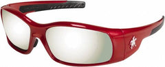 MCR Safety - Silver Mirror Lenses, Framed Safety Glasses - Scratch Resistant, Size Universal, Wrap Around - Americas Tooling