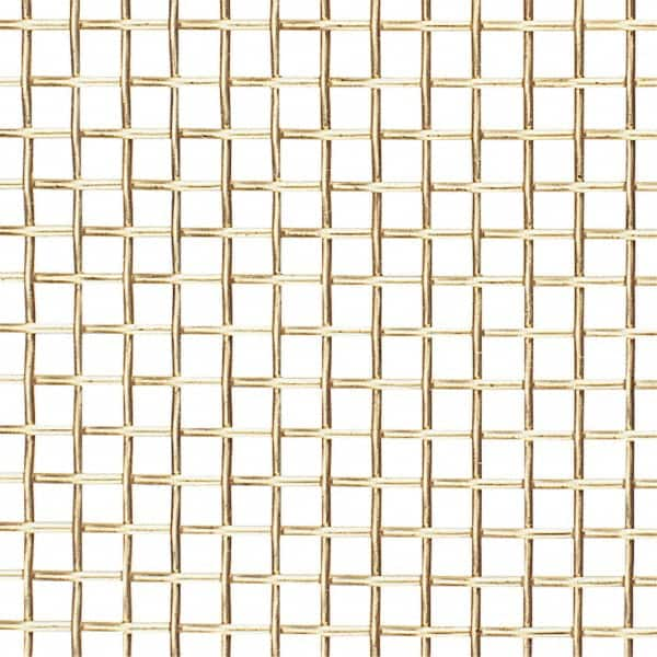 Value Collection - 36 Gage, 0.009 Inch Wire Diameter, 50 x 50 Mesh per Linear Inch, Brass, Wire Cloth - 0.011 Inch Opening Width, 36 Inch Wide, Cut to Length - Americas Tooling