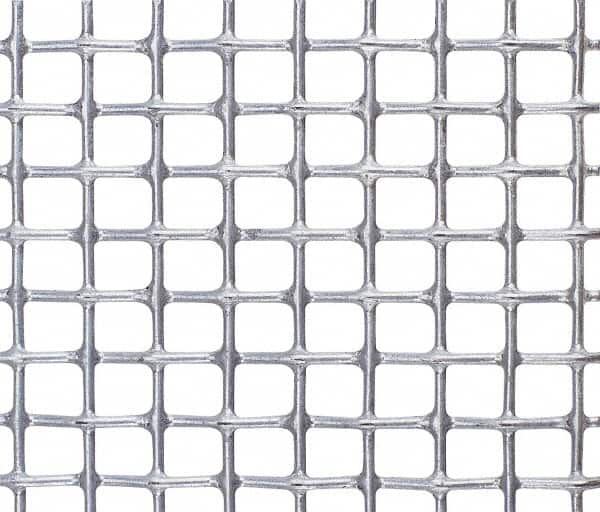 Value Collection - 25 Gage, 0.02 Inch Wire Diameter, 10 x 10 Mesh per Linear Inch, Steel, Wire Cloth - 0.08 Inch Opening Width, 36 Inch Wide, Cut to Length, Galvanized after Weave - Americas Tooling