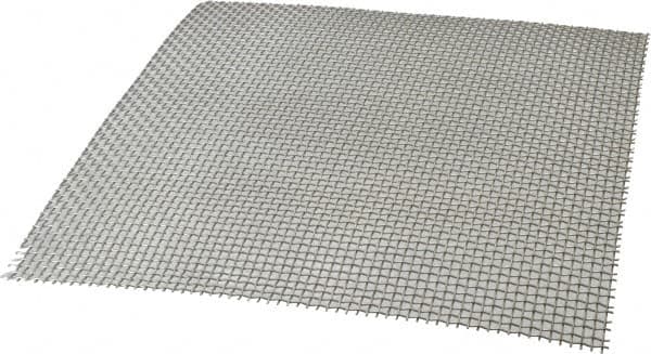 Value Collection - 18 Gage, 0.047 Inch Wire Diameter, 5 x 5 Mesh per Linear Inch, Stainless Steel, Wire Cloth - 0.153 Inch Opening Width, 12 Inch Wide x 12 Inch Stock Length - Americas Tooling