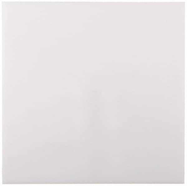 Made in USA - 3/4" Thick x 12" Wide x 2' Long, Polyethylene (UHMW) Sheet - White, ±0.10% Tolerance - Americas Tooling