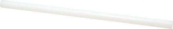 Made in USA - 4' Long, 1-1/2" Diam, Polyethylene (UHMW) Plastic Rod - White - Americas Tooling
