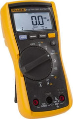 Fluke - 115, CAT III, 600 VAC/VDC, Digital True RMS Auto Ranging Manual Ranging Multimeter - 40 mOhm, Measures Voltage, Capacitance, Current, Frequency, Resistance - Americas Tooling