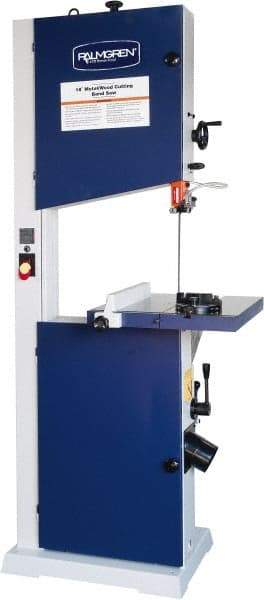 Palmgren - 18" Throat Capacity, Variable Speed Pulley Vertical Bandsaw - 45, 65, 90, 110, 155, 215, 3,000 SFPM, 1.5 hp, Single Phase - Americas Tooling