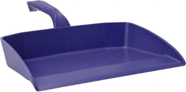 Vikan - 12-1/2" Wide Handheld Dustpan - Plastic Body, 4-1/2" Handle, Purple - Americas Tooling