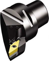 Sandvik Coromant - Left Hand Cut, Size C6, VBMT 16 04 08 & VBMT 332 Insert Compatiblity, Internal Modular Turning & Profiling Cutting Unit Head - 45mm Ctr to Cutting Edge, 65mm Head Length, Through Coolant, Series CoroTurn 107 - Americas Tooling