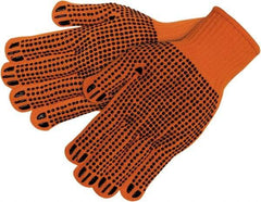 MCR Safety - Size L Synthetic Blend General Protection Work Gloves - For General Purpose, Knit Wrist Cuff, Hi-Vis Orange, Paired - Americas Tooling