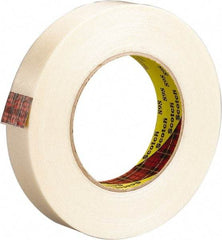 3M - 12mm x 330m Clear Rubber Adhesive Strapping Tape - Polypropylene Film Backing, 6.6 mil Thick, 380 Lb Tensile Strength, Series 898 - Americas Tooling