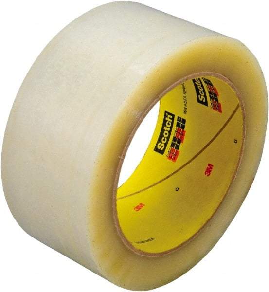 3M - 36mm x 50m Clear Rubber Adhesive Sealing Tape - Polyester Film Backing, 3.4 mil Thick, 67 Lb Tensile Strength, Series 355 - Americas Tooling