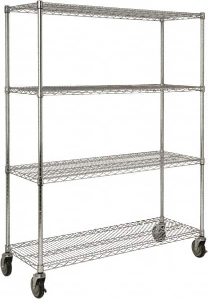 Rubbermaid - 4 Shelf Wire Shelving - Starter Unit - 50" Wide x 18" Deep x 67-5/32" High, - Americas Tooling