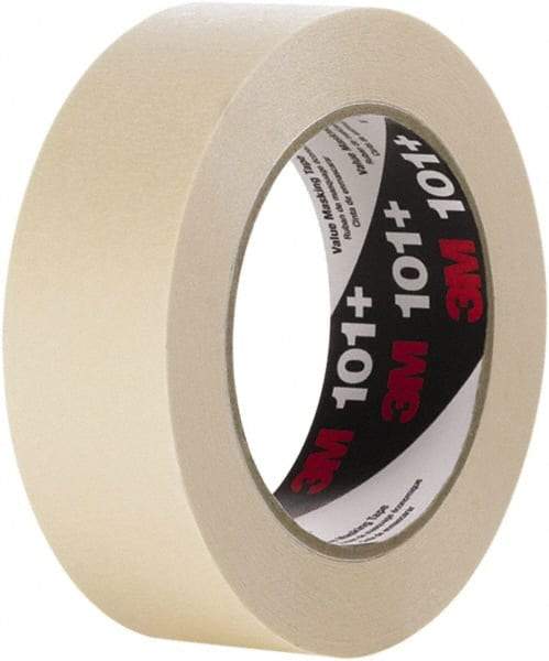 3M - 48mm Wide x 60 Yd Long Tan Paper Masking Tape - Series 101+, 5.1 mil Thick, 22 In/Lb Tensile Strength - Americas Tooling