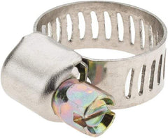 Value Collection - SAE Size 4, 7/32 to 5/8" Diam, Stainless Steel Worm Drive Clamp - 1/2" Wide - Americas Tooling