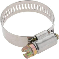 Value Collection - SAE Size 16, 13/16 to 1-1/2" Diam, Stainless Steel Worm Drive Clamp - 1/2" Wide - Americas Tooling