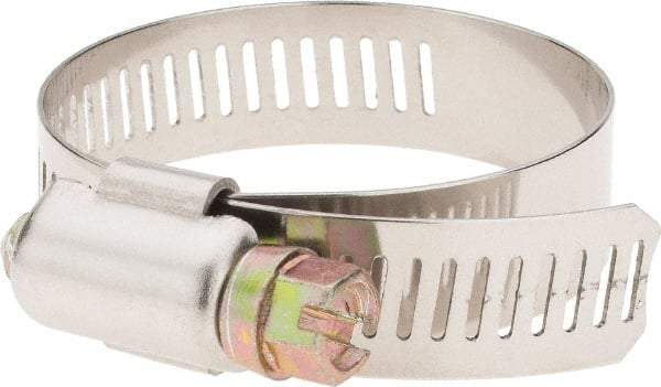 Value Collection - SAE Size 24, 1-1/16 to 2" Diam, Stainless Steel Worm Drive Clamp - 1/2" Wide - Americas Tooling