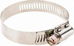 Value Collection - SAE Size 32, 1-9/16 to 2-1/2" Diam, Stainless Steel Worm Drive Clamp - 1/2" Wide - Americas Tooling