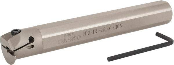 Iscar - HELII, Internal, Right Hand, 0.197" Max Depth of Cut, 0.118 to 1/8" Groove Width, Indexable Grooving Tool Holder - 1" Shank Width, 7" OAL, Through Coolant - Americas Tooling