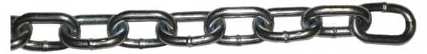 Value Collection - #1/0 Welded Straight Link Machine Chain - 465 Lb Capacity, Cut to Length, Steel, Zinc Plated Finish - Americas Tooling