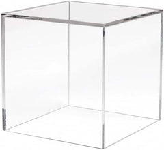 ECONOCO - 8" High x 8" Wide x 8" Deep, Display Cube Plastic Shelving - Clear - Americas Tooling