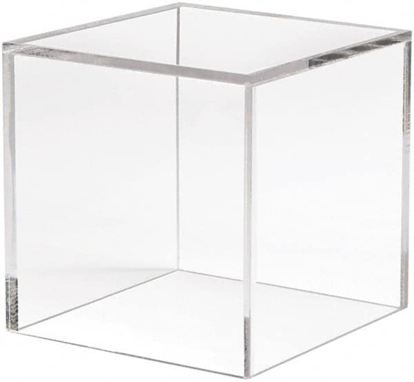 ECONOCO - 6" High x 6" Wide x 6" Deep, Display Cube Plastic Shelving - Clear - Americas Tooling