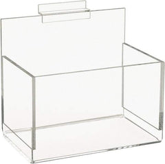 ECONOCO - 5" Deep, Clear Acrylic Slatwall Bin - 7" High x 8" Wide x 5" Long - Americas Tooling