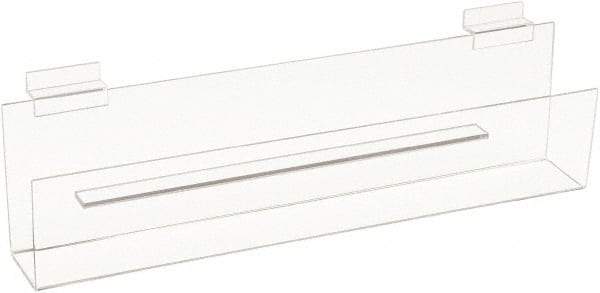 ECONOCO - 16" Wide x 2" Deep x 4" High, Acrylic Greeting Card Shelf - Clear - Americas Tooling