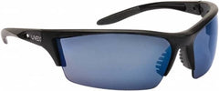 Uvex - Blue Mirror Lenses, Frameless Safety Glasses - Scratch Resistant, Adjustable Temples, Size Universal, Wrap Around - Americas Tooling