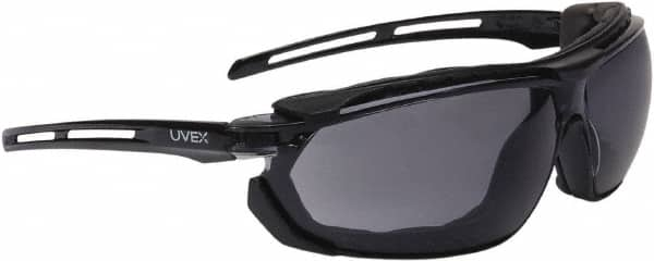 Uvex - Size Universal, Gray Anti-Fog Lens, Hybrid Safety Glasses/Goggles - Indirect Vent, Black Polycarbonate Frame - Americas Tooling