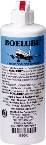 Boelube - BoeLube, 4 oz Bottle Cutting Fluid - Liquid, For Grinding, Sawing, Stamping, Near Dry Machining (NDM) - Americas Tooling