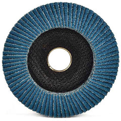 Superior Abrasives - Flap Discs; Abrasive Type: Coated ; Flap Disc Type: Type 29 ; Disc Diameter (Inch): 4-1/2 ; Abrasive Material: Zirconia Alumina ; Grit: 40 ; Attaching System: Arbor - Exact Industrial Supply