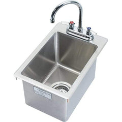 Krowne - 14" Long x 10" Wide Inside, 1 Compartment, Grade 304 Stainless Steel Drop In Sink - 20 Gauge, 9" Long x 12" Wide x 18" High Outside, 9" Deep - Americas Tooling