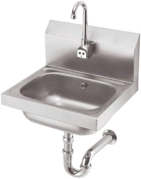 Krowne - 10" Long x 14" Wide Inside, 1 Compartment, Grade 304 Stainless Steel Hand Sink with Electronic Faucet - 20 Gauge, 15" Long x 16" Wide x 14" High Outside, 6" Deep - Americas Tooling