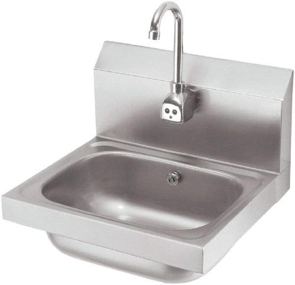 Krowne - 10" Long x 14" Wide Inside, 1 Compartment, Grade 304 Stainless Steel Hand Sink with Electronic Faucet - 20 Gauge, 15" Long x 16" Wide x 14" High Outside, 6" Deep - Americas Tooling