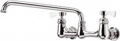 Krowne - Wall Mount, Low Arc Service Sink Faucet - Two Handle, Color Coded, Blade Handle, Swing Spout and Nozzle, No Drain - Americas Tooling